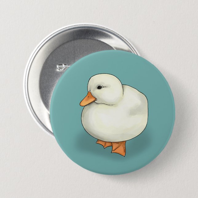 Chapa Redonda De 7 Cm Ducky Badge (Anverso y reverso)