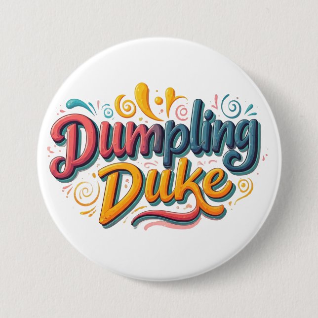 Chapa Redonda De 7 Cm Duke Dumpling (Anverso)