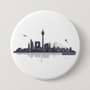 Chapa Redonda De 7 Cm Düsseldorf Button, Anstecker, Pin/