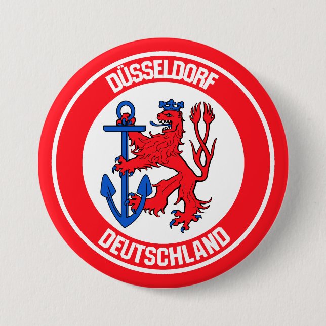 Chapa Redonda De 7 Cm Düsseldorf Round Emblem (Anverso)