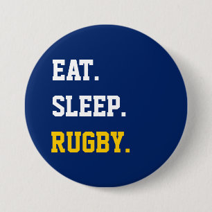 Chapa Redonda De 7 Cm Eat Sleep rugby