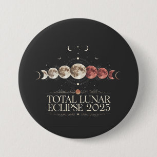 Chapa Redonda De 7 Cm Eclipse lunar total 2025 Astronomía Noroeste de Es
