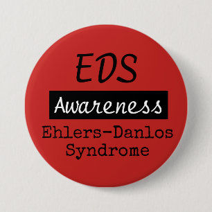Chapa Redonda De 7 Cm EDS Ehlers-Danlos Síndrome Awareness Zebra Button