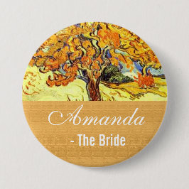 Chapa Redonda De 7 Cm El árbol de las moras, Vincent van Gogh. novia bod