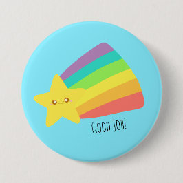 Chapa Redonda De 7 Cm El arcoiris de una estrella corta