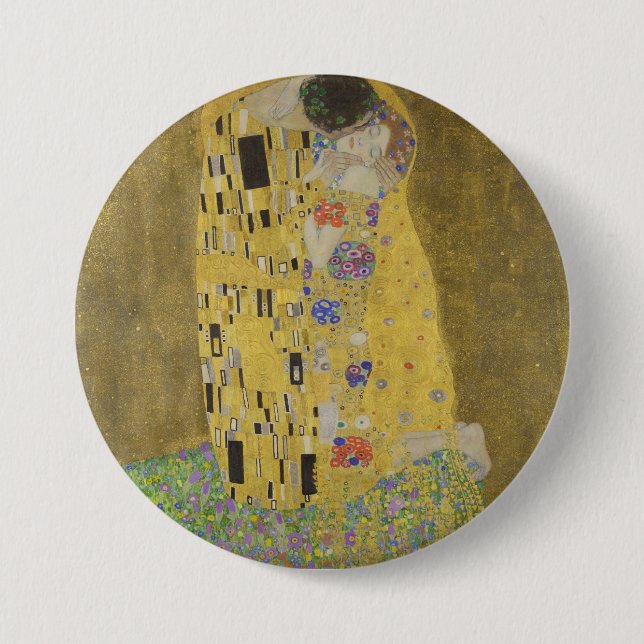 Chapa Redonda De 7 Cm El beso de Klimt (Anverso)