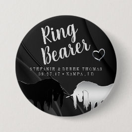 Chapa Redonda De 7 Cm El Boda místico de Unicornio (portador de anillo)