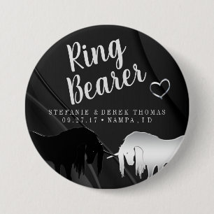 Chapa Redonda De 7 Cm El Boda místico de Unicornio (portador de anillo)