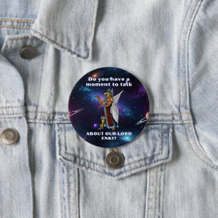 Chapa Redonda De 7 Cm El curioso OVNI Annunaki Alien