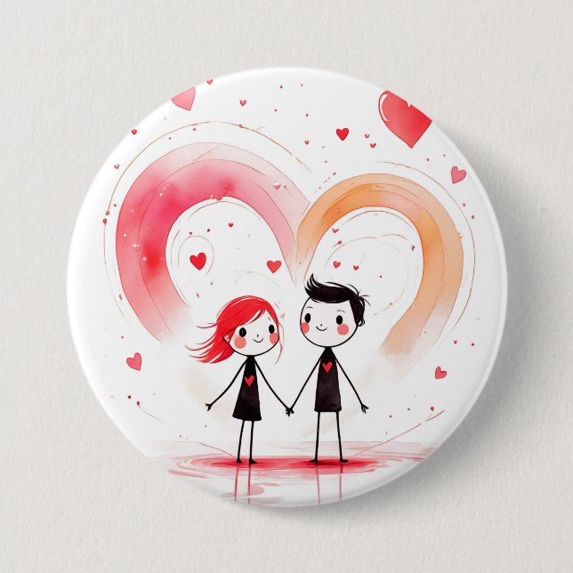 Chapa Redonda De 7 Cm El día de San Valentín 2025 (Anverso)