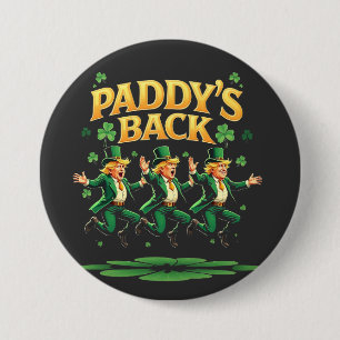 Chapa Redonda De 7 Cm El divertido día de San Patricio de Trump vuelve c