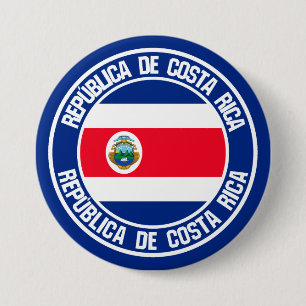 Chapa Redonda De 7 Cm El emblema de Costa Rica