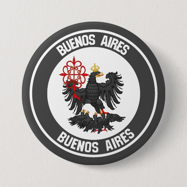 Chapa Redonda De 7 Cm El emblema de la Ronda Buenos Aires (Anverso)