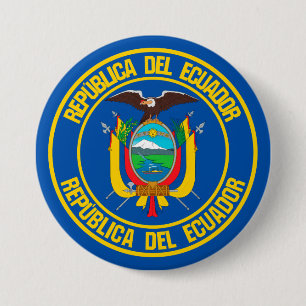 Chapa Redonda De 7 Cm El emblema de la Ronda Ecuador