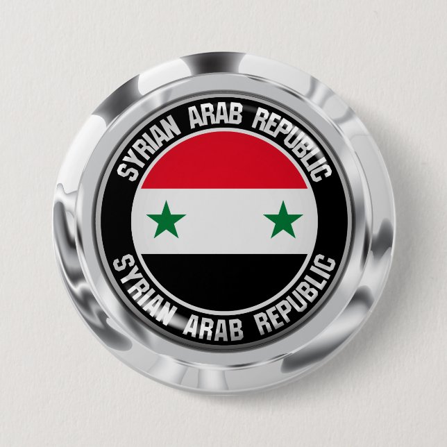 Chapa Redonda De 7 Cm El Emblema de la Ronda Siria (Anverso)