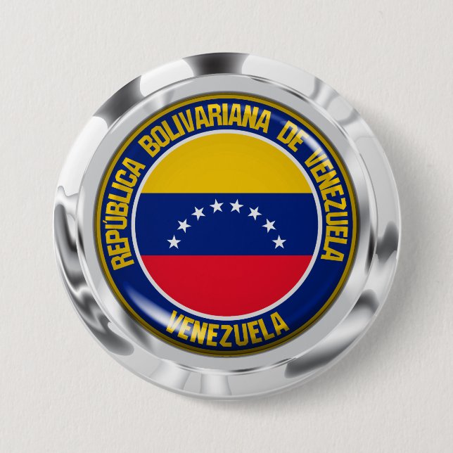 Chapa Redonda De 7 Cm El emblema de la Ronda Venezuela (Anverso)