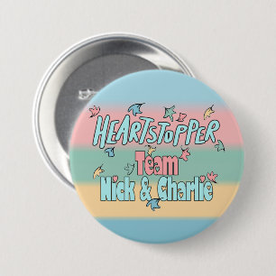 Chapa Redonda De 7 Cm El Equipo Nick Y Charlie Colorful