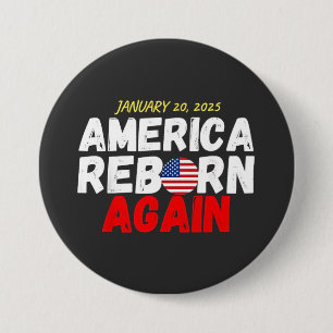 Chapa Redonda De 7 Cm El estadounidense Maga renace de nuevo como presid