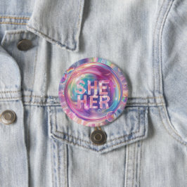 Chapa Redonda De 7 Cm El género pronuncia su arte digital