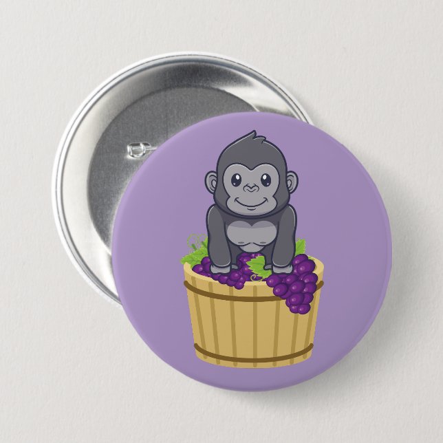 Chapa Redonda De 7 Cm El "grAPE" (Anverso y reverso)