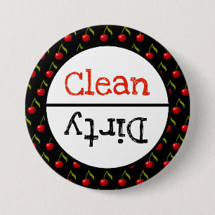 Chapa Redonda De 7 Cm El lavaplatos limpio y sucio sirve el aviso