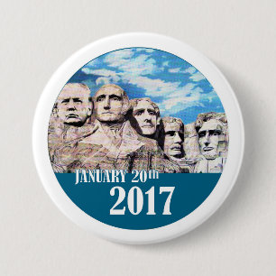 Chapa Redonda De 7 Cm El monte Rushmore, el 20 de enero de 2017