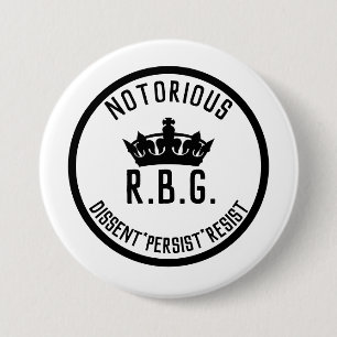 Chapa Redonda De 7 Cm El notorio disenso de RBG resiste