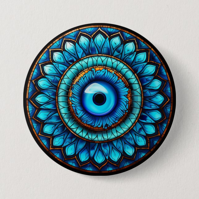 Chapa Redonda De 7 Cm El ojo del dragón (Anverso)