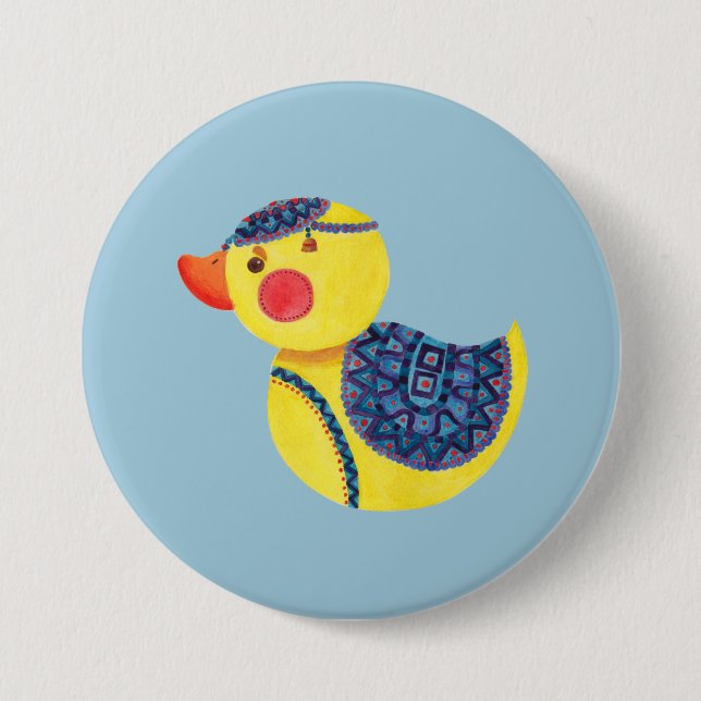 Chapa Redonda De 7 Cm El pato Ducky (Anverso)