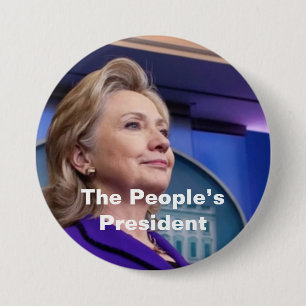 Chapa Redonda De 7 Cm El presidente de la gente: Hillary 2016
