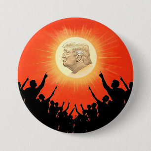 Chapa Redonda De 7 Cm El Rey Sol Donald Trump