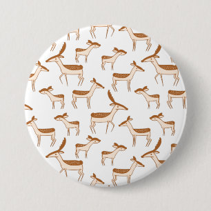 Chapa Redonda De 7 Cm El venado y la familia del bebé