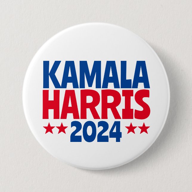 Chapa Redonda De 7 Cm Elecciones de Kamala Harris 2024 (Anverso)