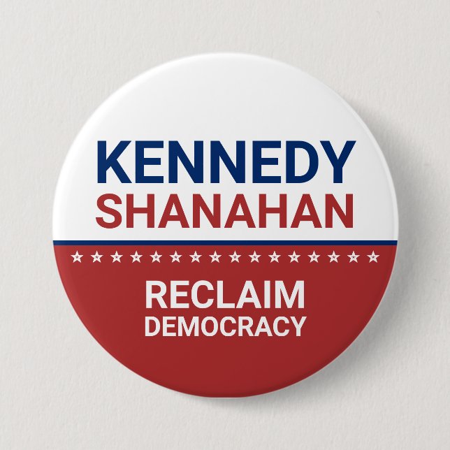 Chapa Redonda De 7 Cm Elecciones de Kennedy Shanahan 2024 (Anverso)