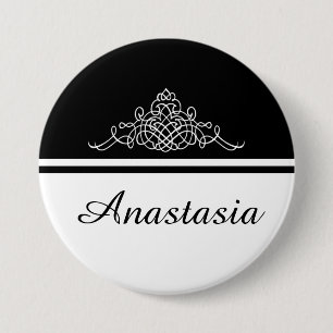 Chapa Redonda De 7 Cm Elegante diseño floral