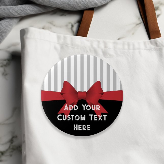 Chapa Redonda De 7 Cm Elegante y personalizado Cinta y banda rojas moder (Subido por el creador)