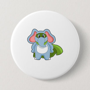 Chapa Redonda De 7 Cm Elephant Hero