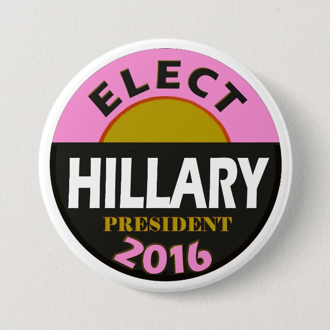 Chapa Redonda De 7 Cm Elija a Hillary 2016 (Anverso)