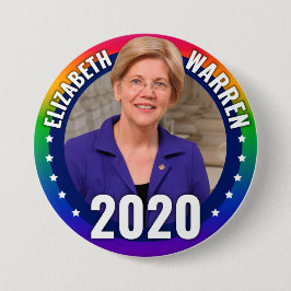 Chapa Redonda De 7 Cm Elizabeth Warren 2020 - El arcoiris del orgullo ga