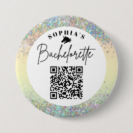 Chapa Redonda De 7 Cm Ella Encontró el Código QR de Bebida para Despedid