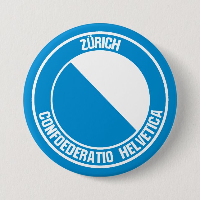 Chapa Redonda De 7 Cm Emblem de Ronda de Zürich (Anverso)