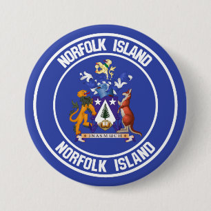 Chapa Redonda De 7 Cm Emblem redondo de la isla de Norfolk