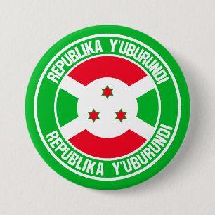 Chapa Redonda De 7 Cm Emblema de la ronda de Burundi