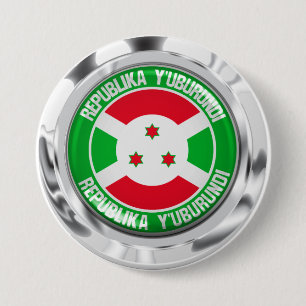 Chapa Redonda De 7 Cm Emblema de la ronda de Burundi