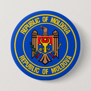 Chapa Redonda De 7 Cm Emblema de la Ronda de Moldavia