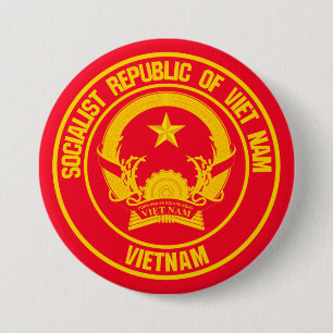 Chapa Redonda De 7 Cm Emblema de la Ronda de Vietnam
