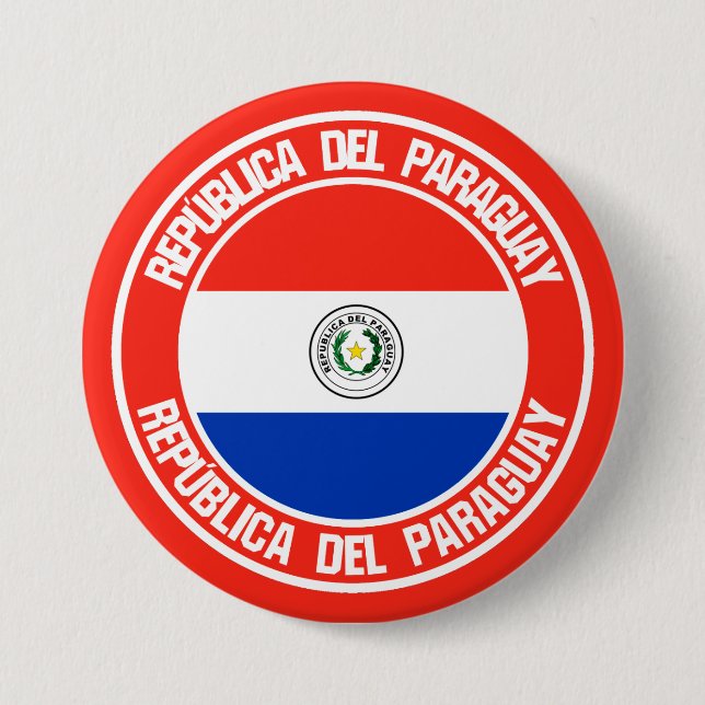 Chapa Redonda De 7 Cm Emblema de la Ronda Paraguay (Anverso)