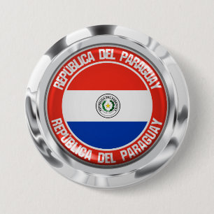 Chapa Redonda De 7 Cm Emblema de la Ronda Paraguay
