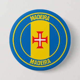 Chapa Redonda De 7 Cm Emblema de Madeira