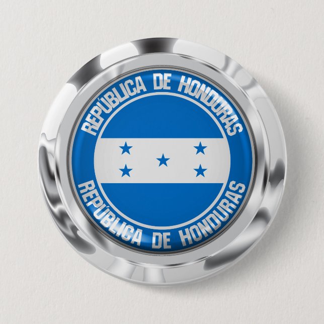 Chapa Redonda De 7 Cm Emblema de Ronda de Honduras (Anverso)